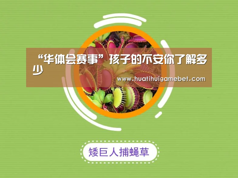 “华体会赛事”孩子的不安你了解多少(图1) 华体会体育